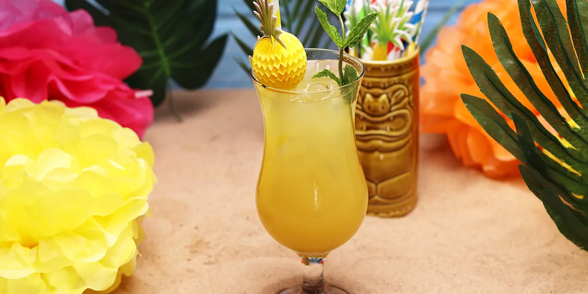 Pining for Rum tropical cocktail with pineapple garnish, part of the last bank holiday drinks 2025 collection