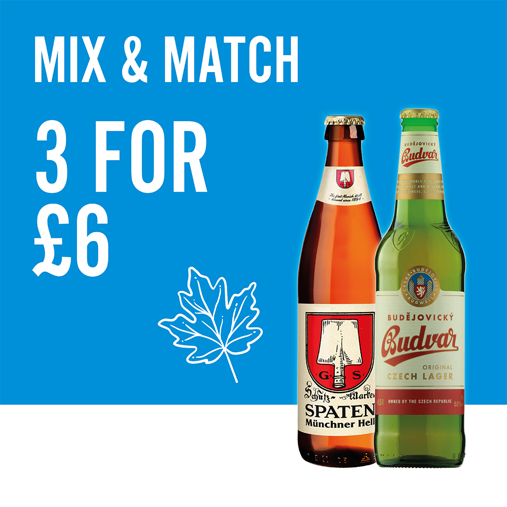 Mix & Match 3 for £6 Offer Ends 12/10/2026